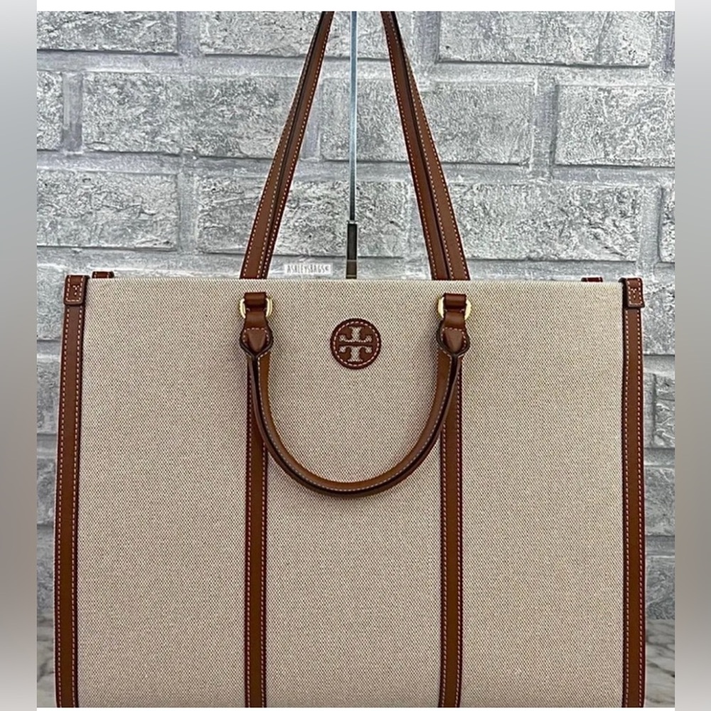 NEW| Authentic Tory Burch Tan and Brown Women's Tote Jumbo